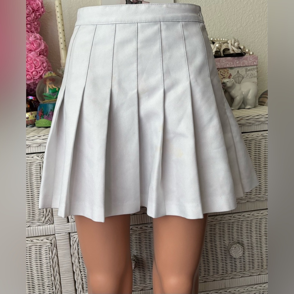 American Apparel Pleated Tennis style skirt in white